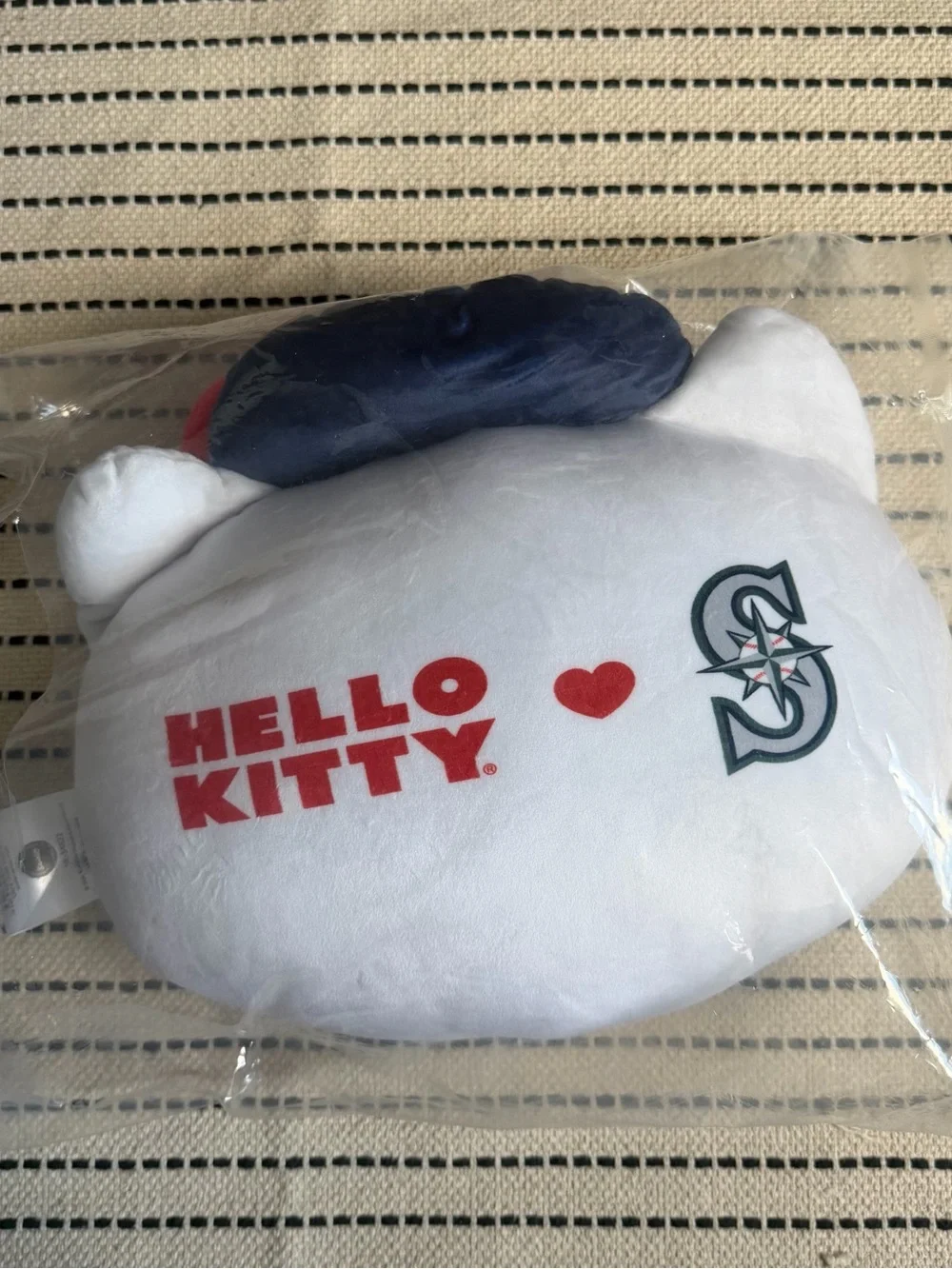 Sanrio Hello Kitty Plush Head Pillow Sanrio Seattle Mariners Promo Merch
